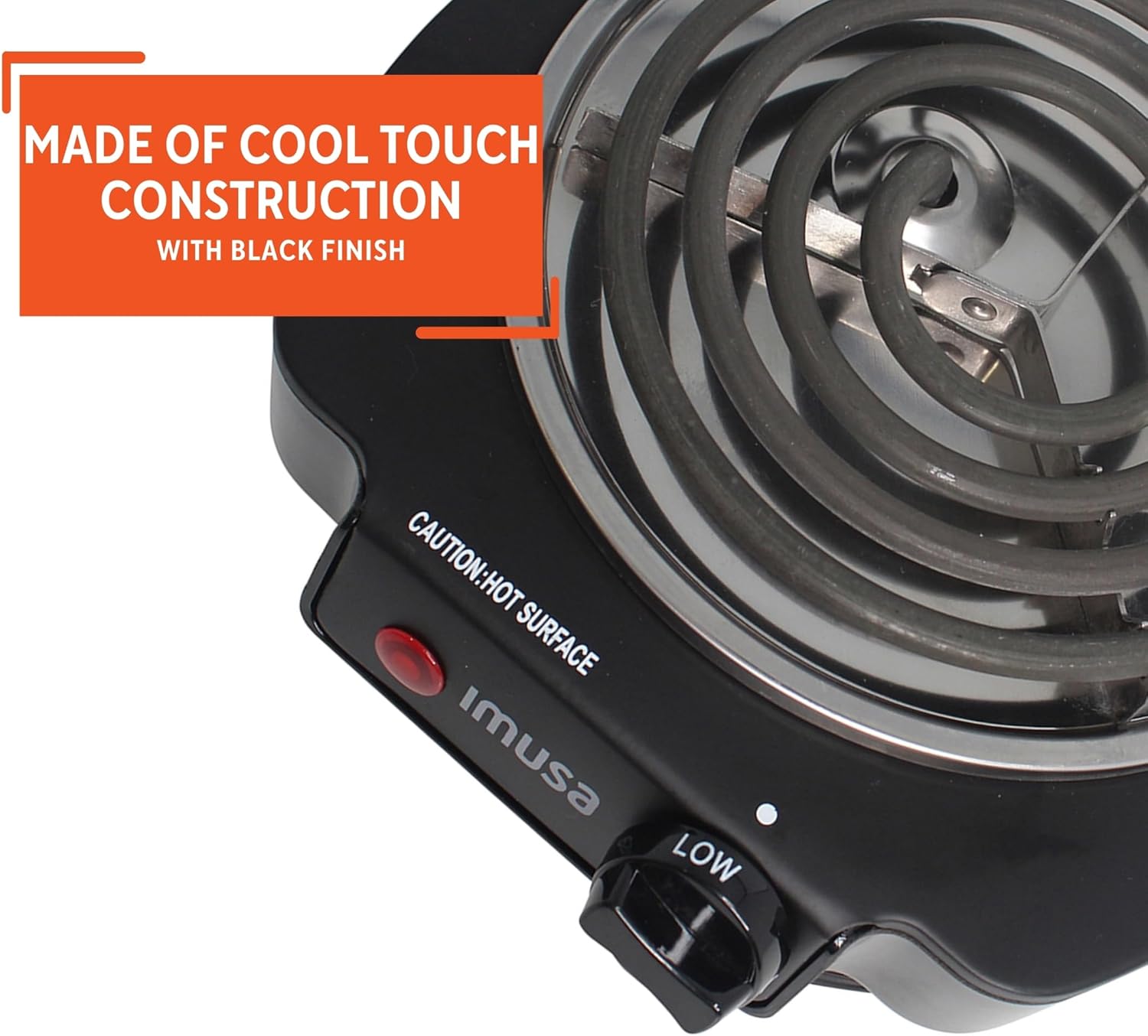 IMUSA Single Electric Burner, Black