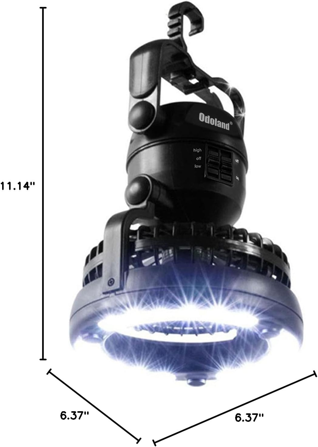Odoland Portable LED Camping Lantern with Ceiling Fan - Hurricane Emergency